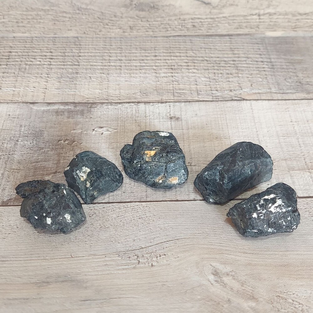 Black Tourmaline Stone lot with Mica and Hematite
